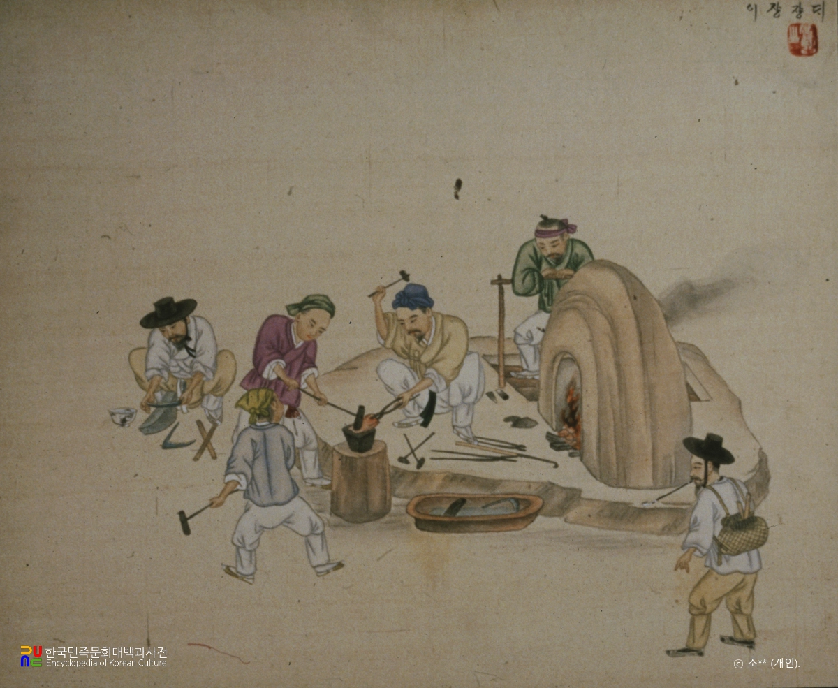 기산풍속도첩/대장장이