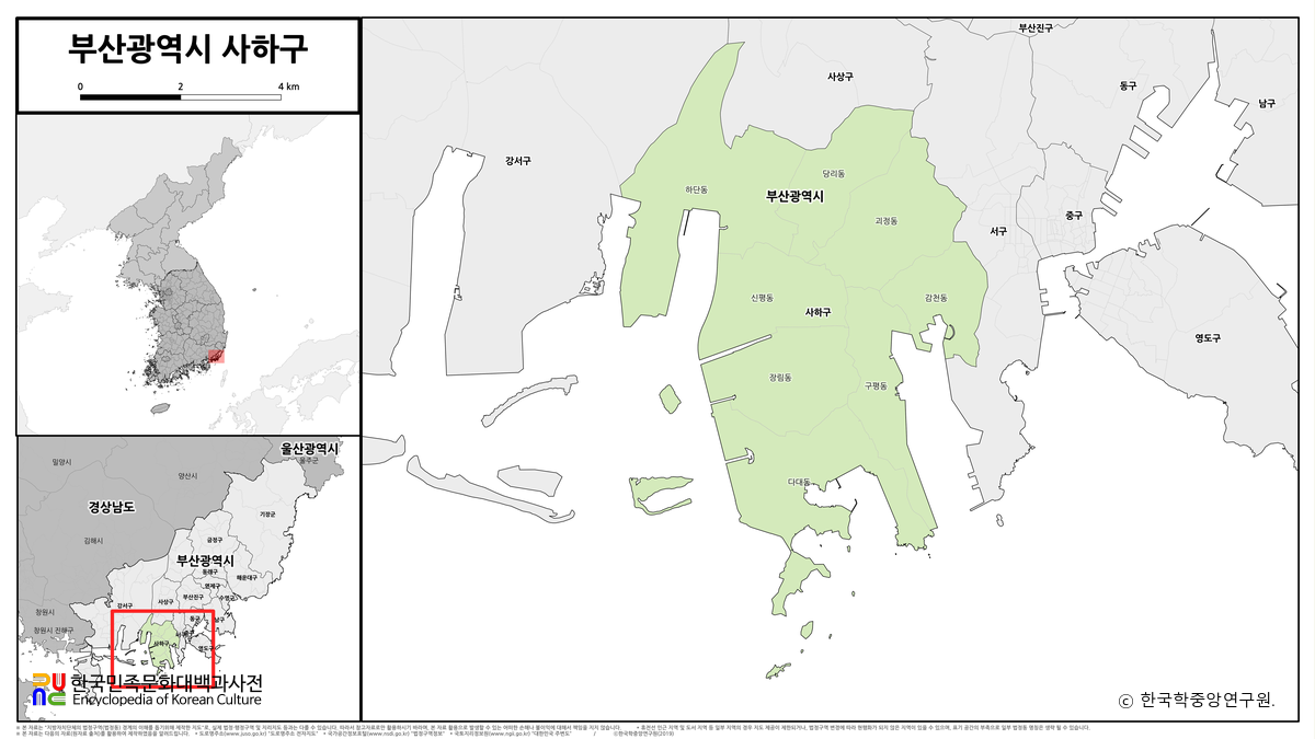 부산광역시 사하구 법정구역도