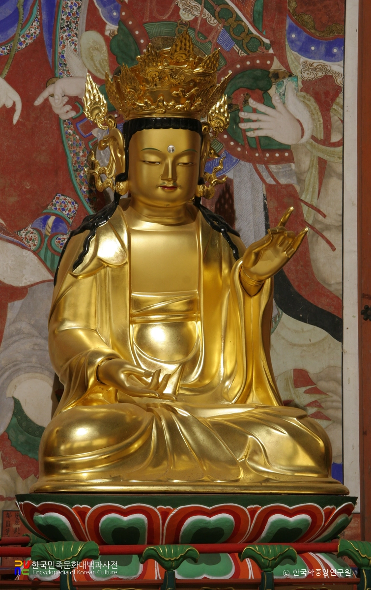 남해 용문사 목조아미타삼존불좌상