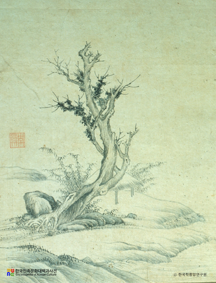 해남 윤씨 가전 고화첩 일괄 / 수하모옥도