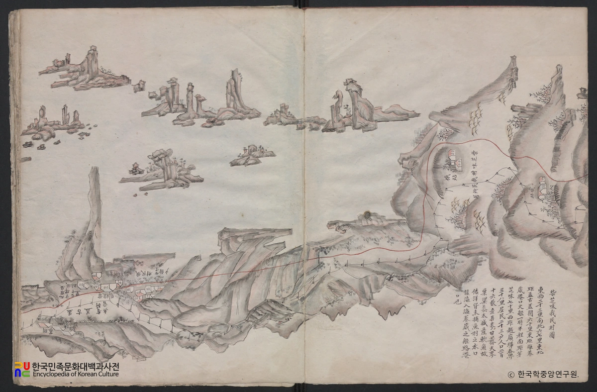 아국여지도 / 시지미아민촌도