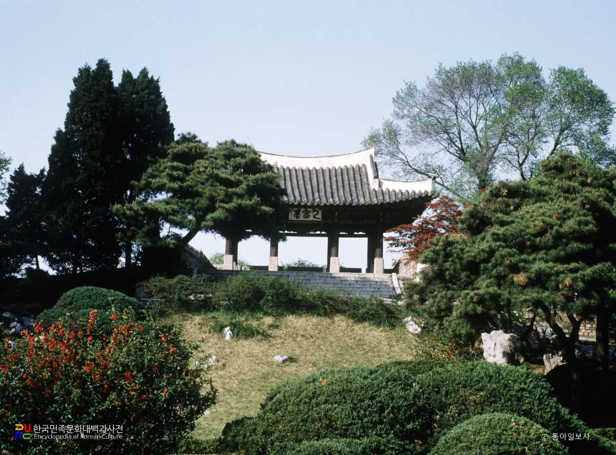 평양 을밀대 전경