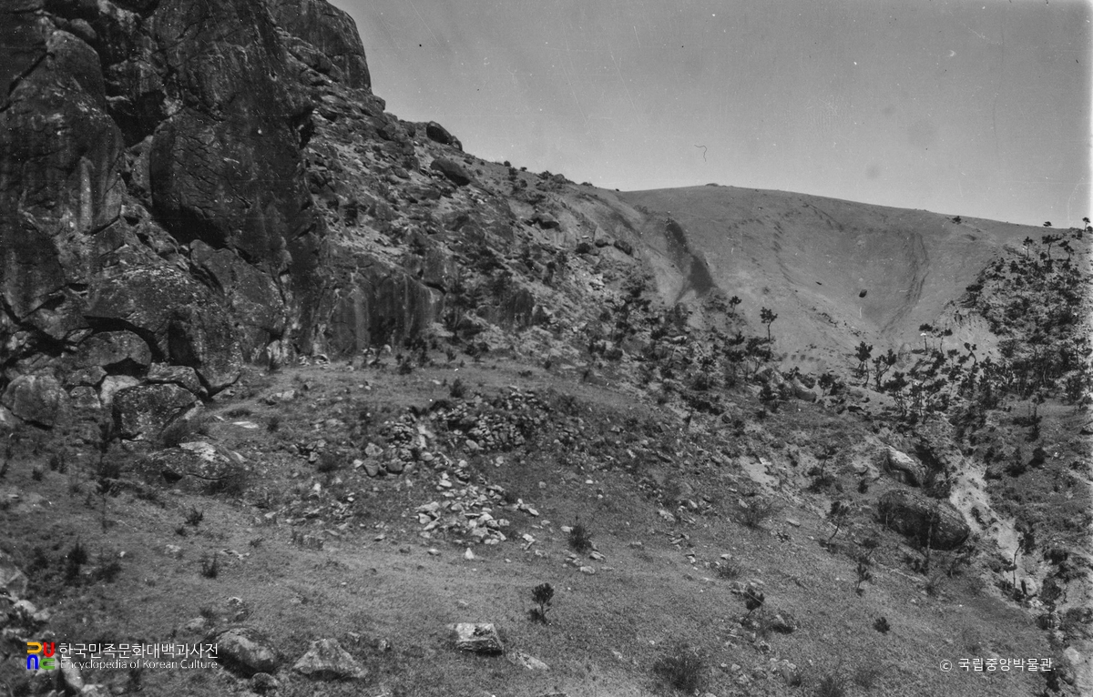 경주 남산 일원 중 대지암곡 사지 전경