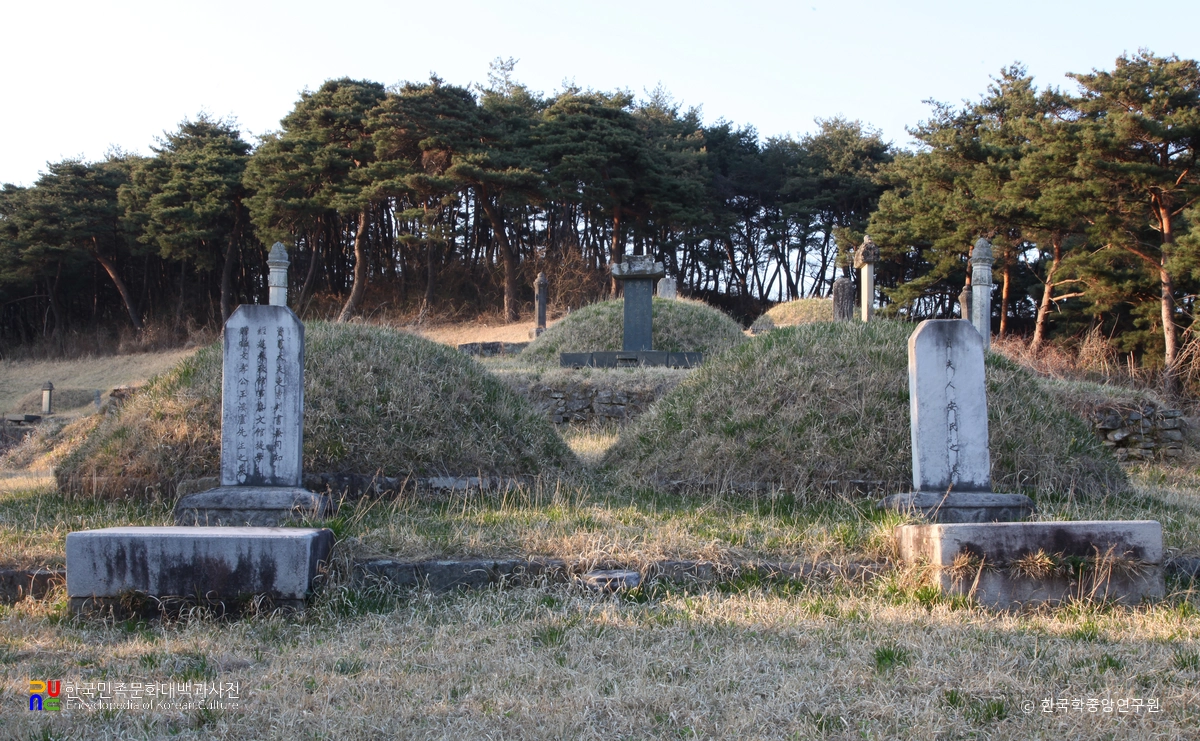 함양 평촌리 신고당 신도비 및 부부 묘