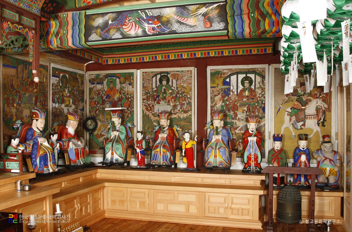 서울 청룡사 석조지장보살삼존상 시왕상(우)