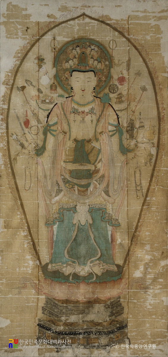 해남 대흥사 관음보살도 / 십일면천수천안관음보살도