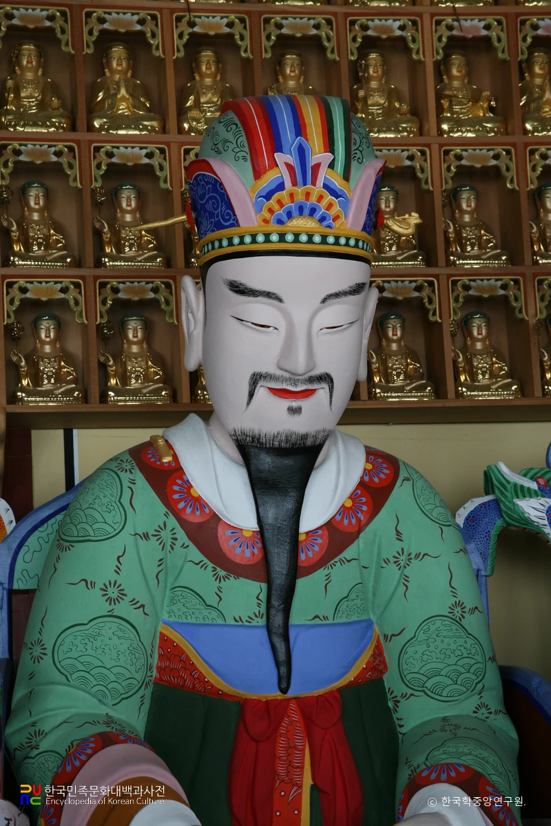 완주 송광사 명부전 소조지장보살삼존상 및 권속상 일괄