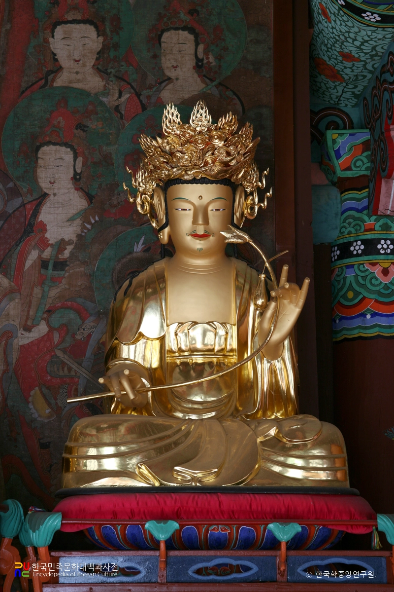 곡성 도림사 보광전 목조아미타삼존불상 / 관음