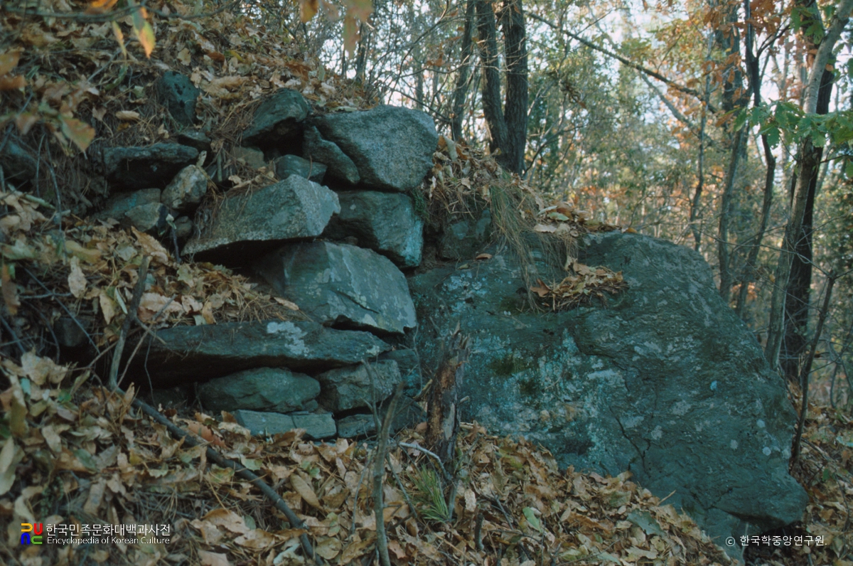 대전 견두산성의 성벽