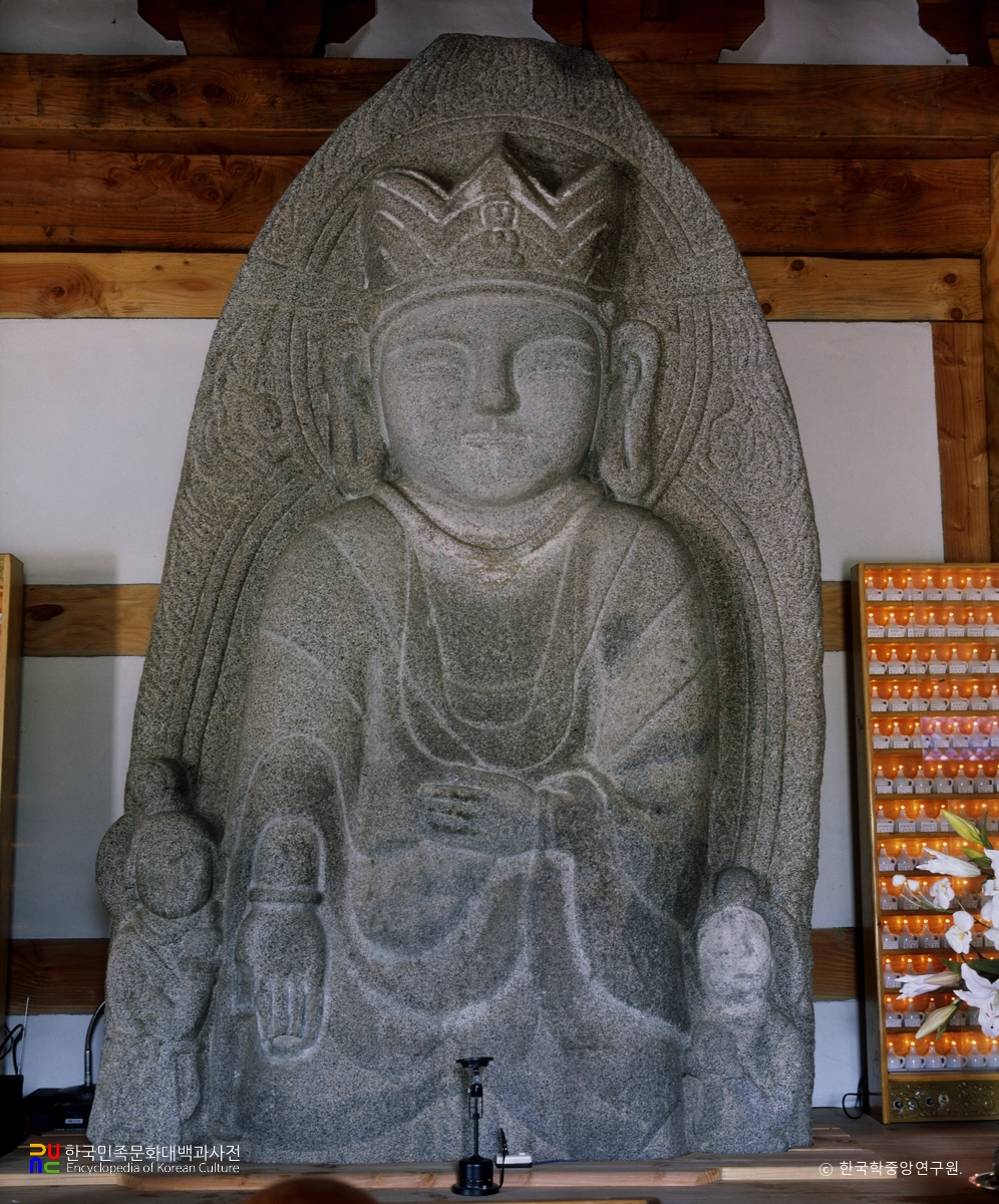 금릉 덕천리 석조 관음보살 입상