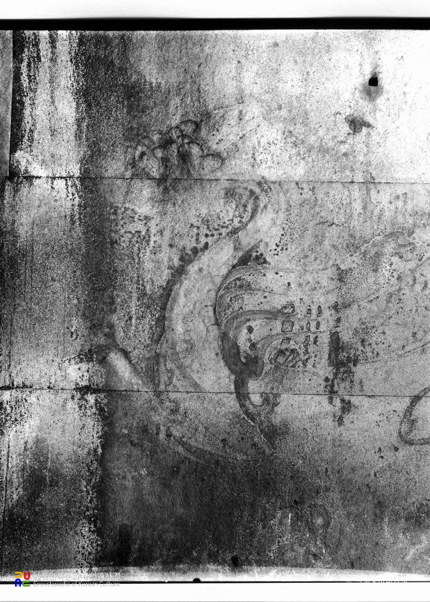 평남 강서 강서대묘 현실 서벽 백호(파노라마)