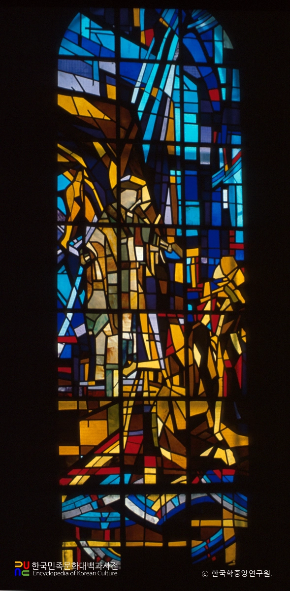 인천 답동성당 유리창