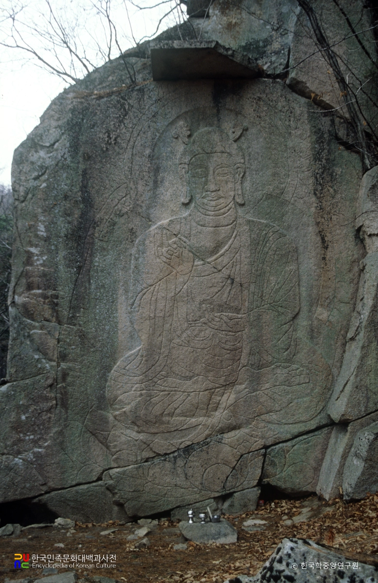 대승사 마애여래 좌상