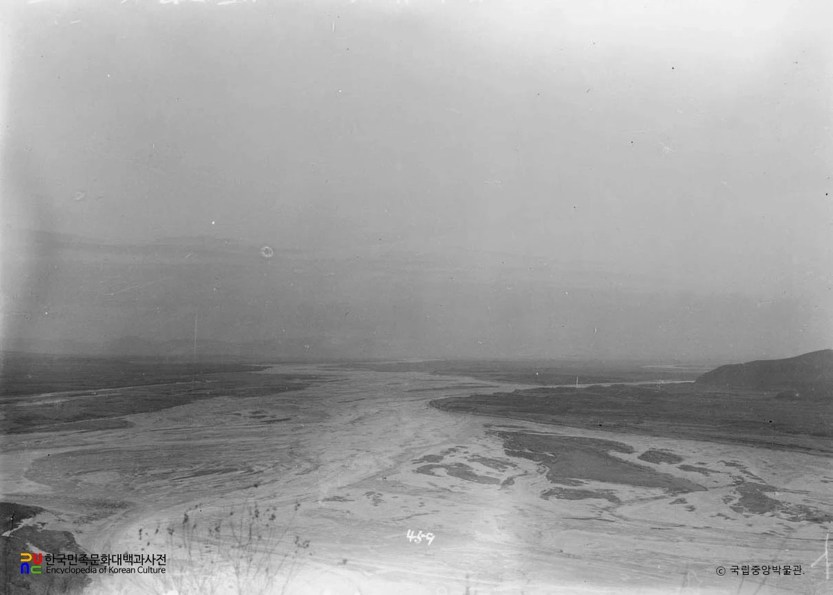 함북 경원 두만강과 훈춘천 합류지