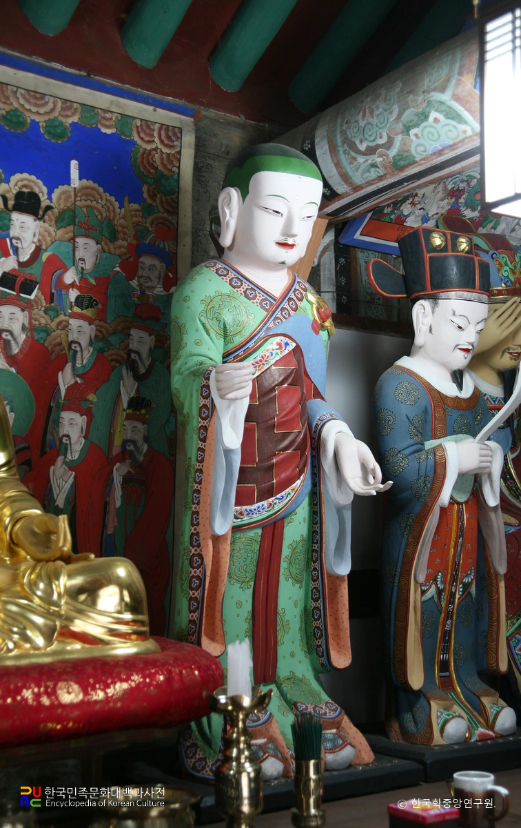 나주 다보사 명부전 목조지장보살삼존상 / 도명존자