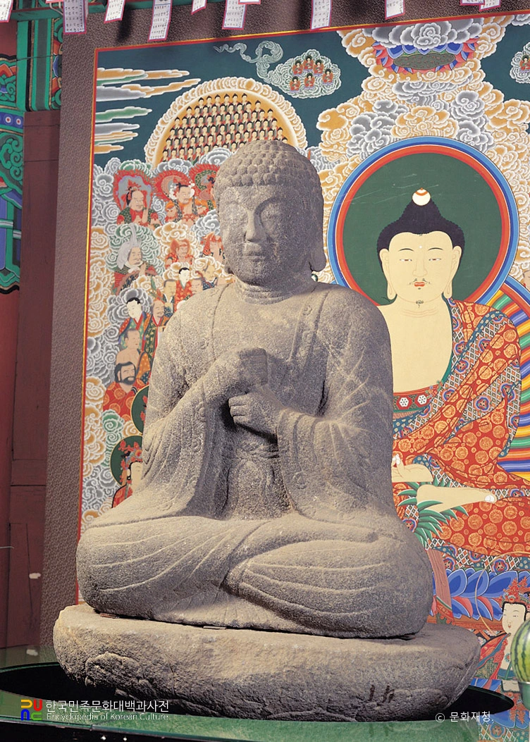 평택 심복사 석조비로자나불좌상의 우측면