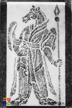 경주 김유신묘의 십이지호석 중 말상 탁본