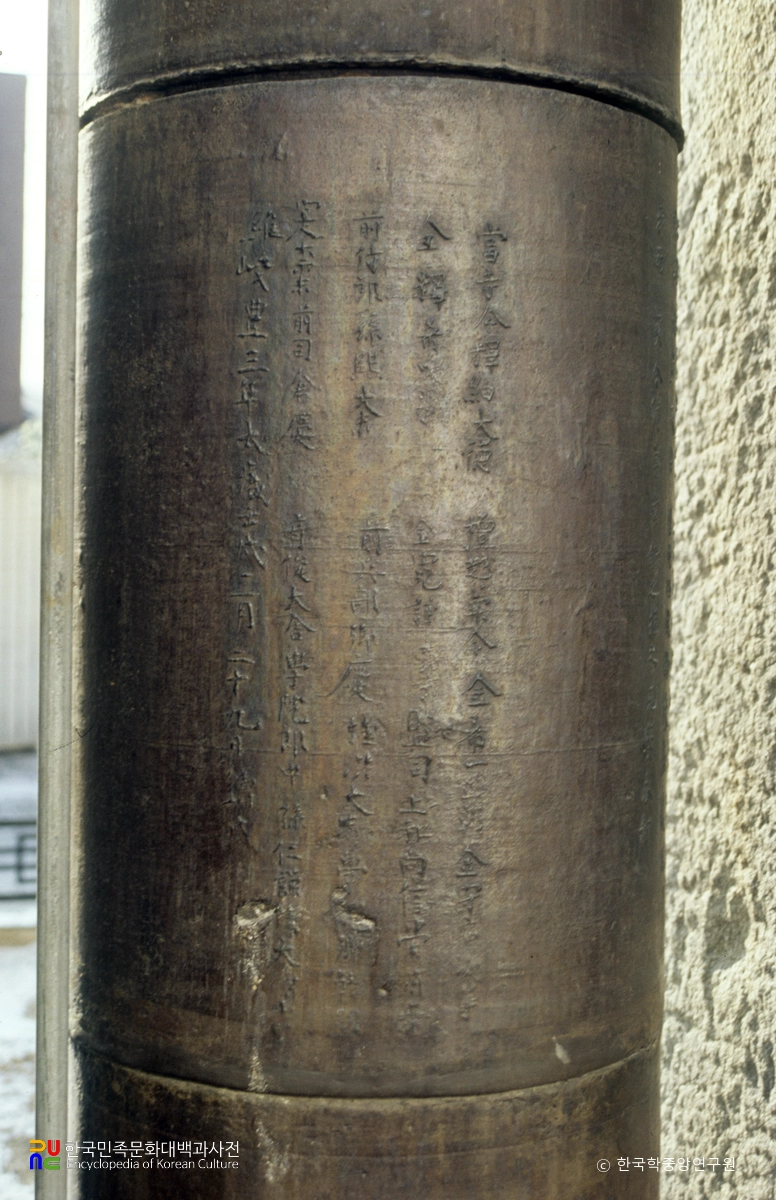 청주 용두사지 철당간 명문