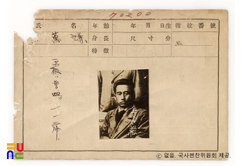 일제 주요감시대상 인물카드 김만겸(金萬謙)_01_전면