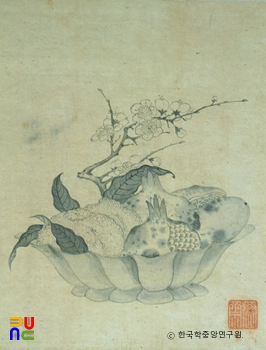 해남 윤씨 가전 고화첩 일괄 / 기명절지도