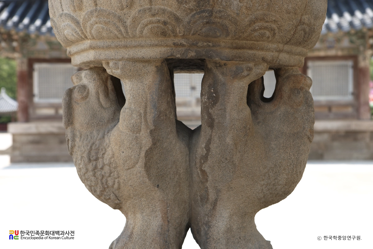 보은 법주사 쌍사자 석등 간주석