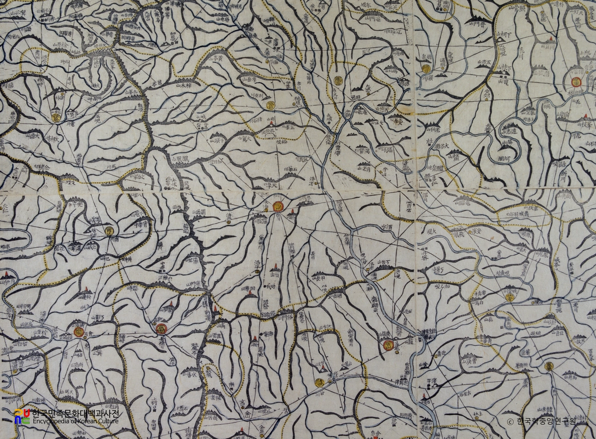대동여지도 중 경상북도 상주 부분
