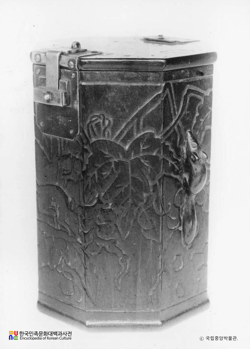 목제포도문망건통