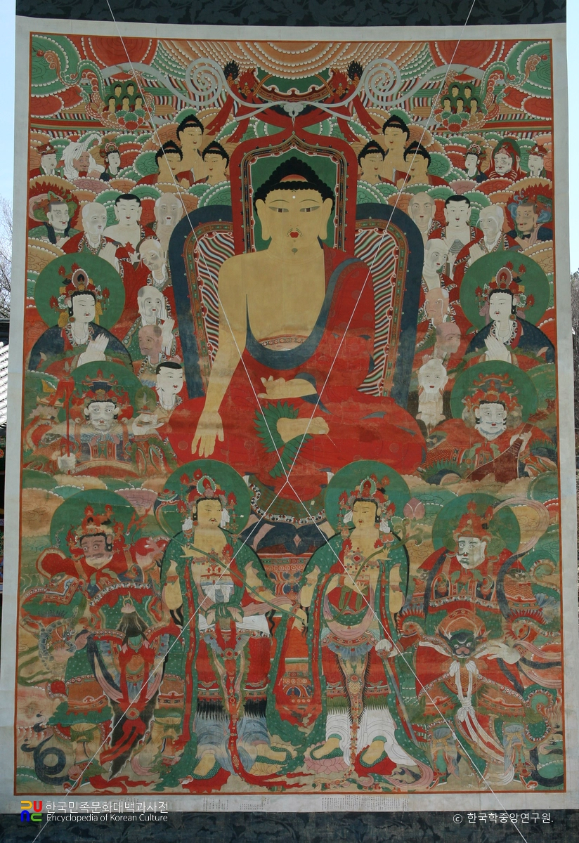 전의 비암사 영산회 괘불탱화