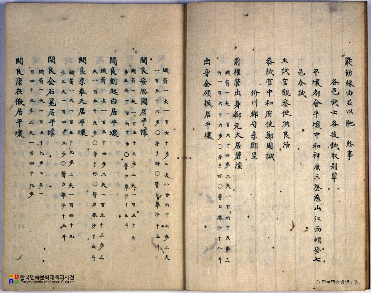 관서무사시취방