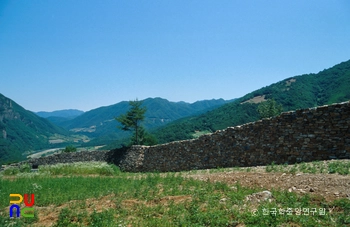 정선 고성리 산성 전경