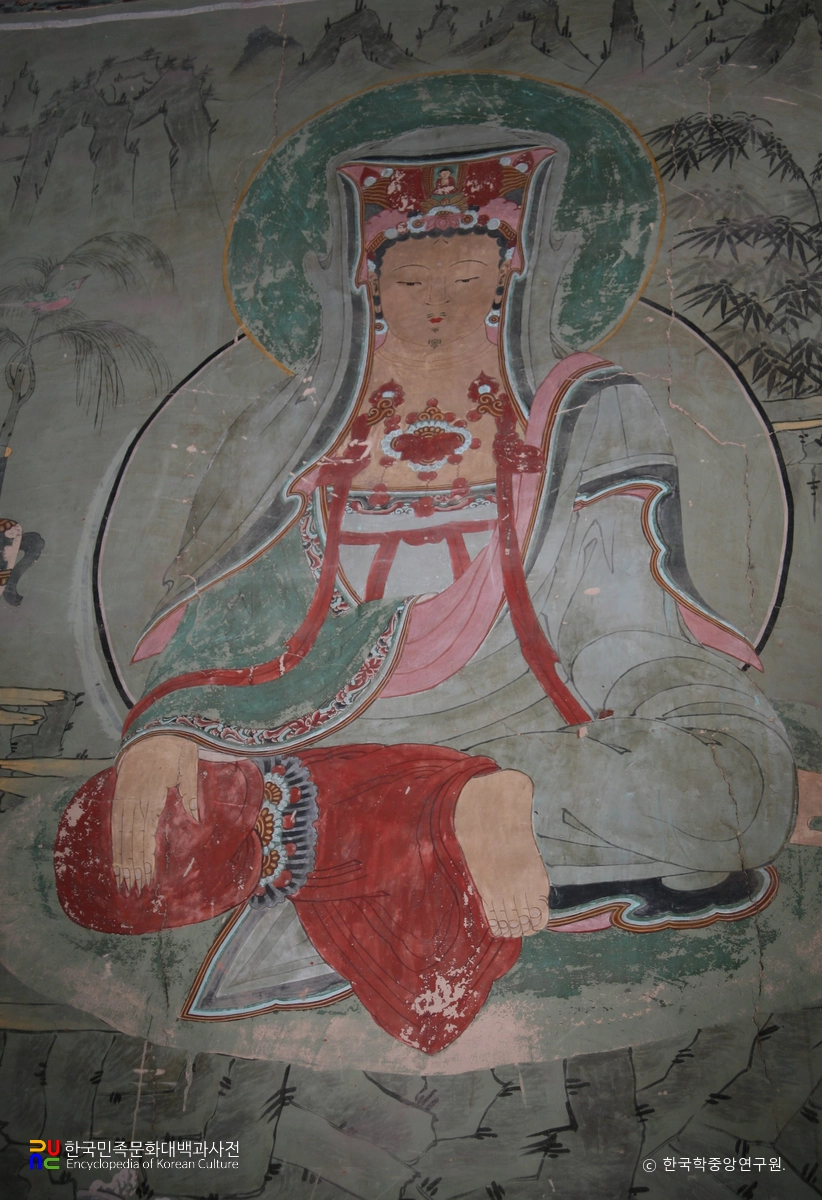 청도 운문사 대웅보전 관음보살·달마대사 벽화