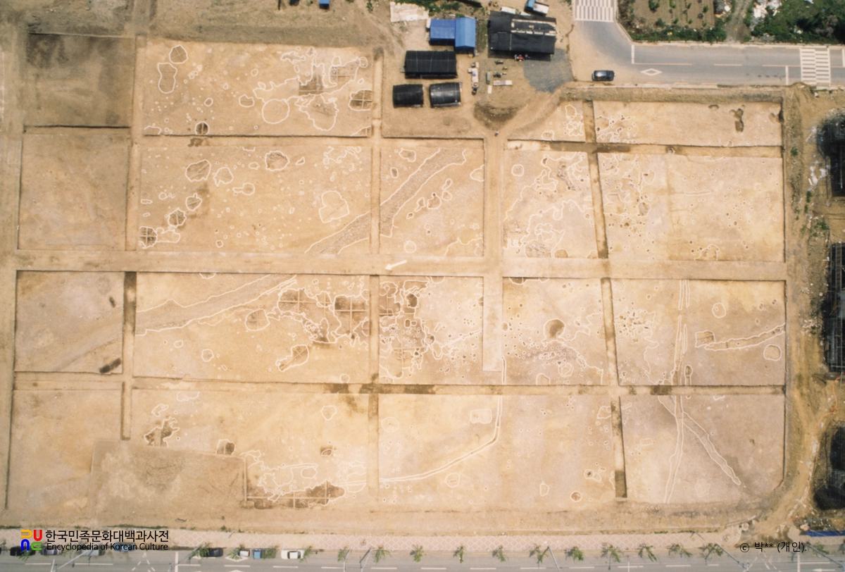 대구 시지동 유적 발굴 전경