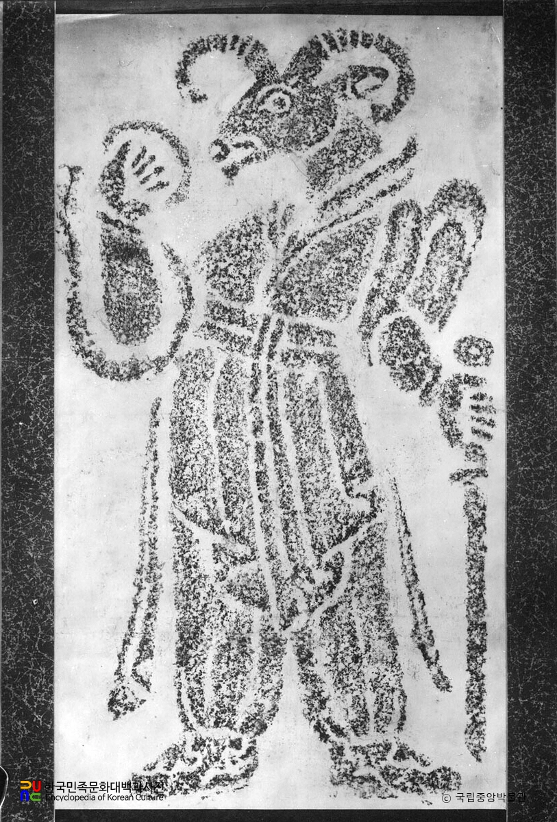 경북 경주 김유신묘 십이지 호석 미상 탁본(탑본)