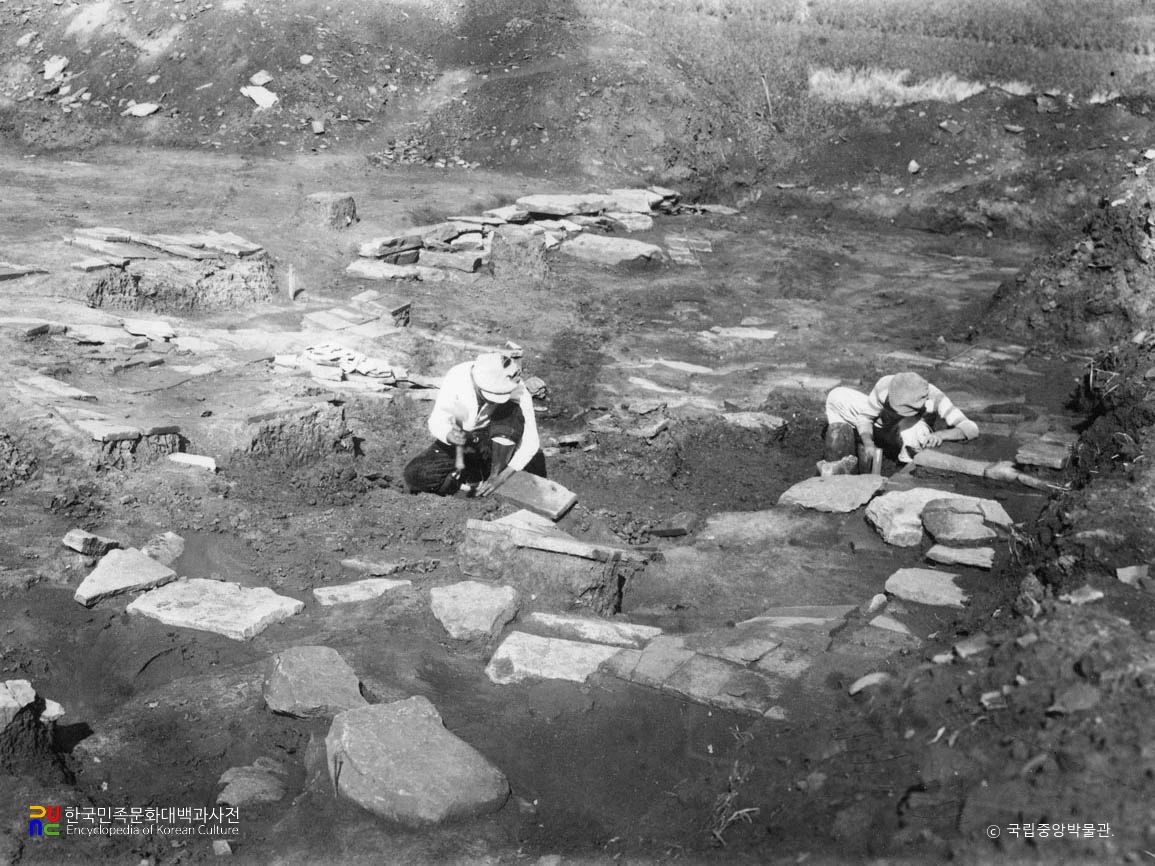 평안남도 대동군 낙랑토성 건물지 유구