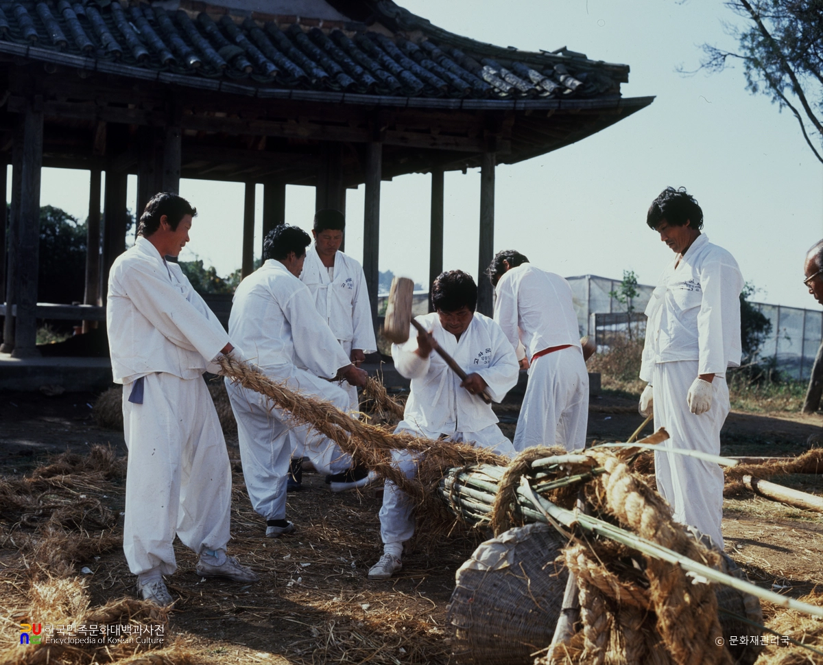 광주 칠석 고싸움놀이 / 고앞머리 만들기