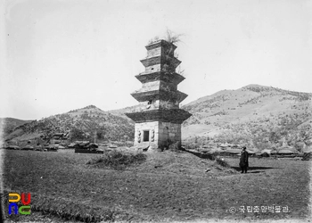 안동 조탑리 오층전탑 전경