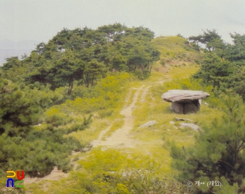 용강 석천산 고인돌군 전경