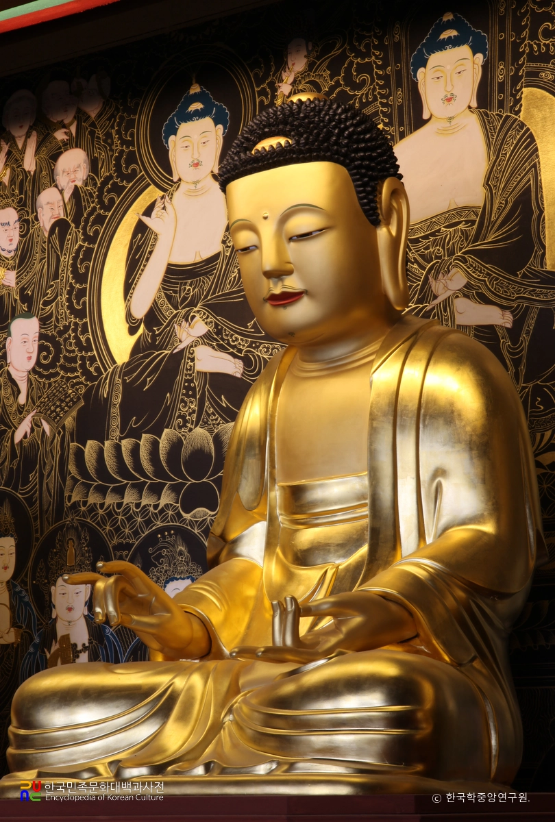 거창 심우사 목조아미타여래좌상 우측면