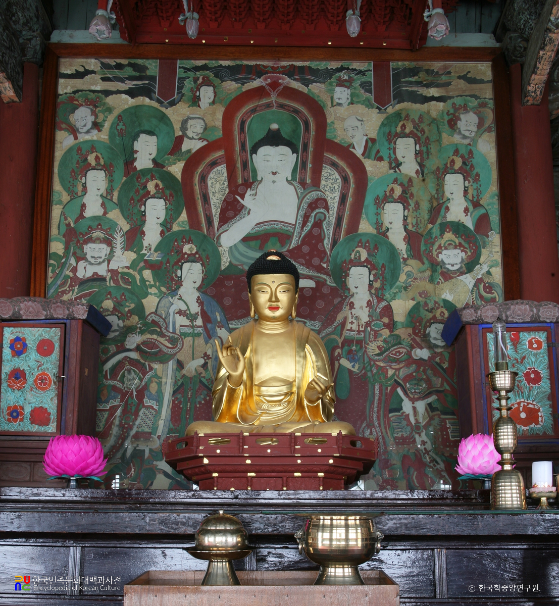 구미 대둔사 건칠 아미타여래 좌상