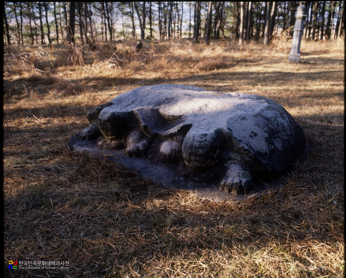 경주 창림사지 귀부 정측면