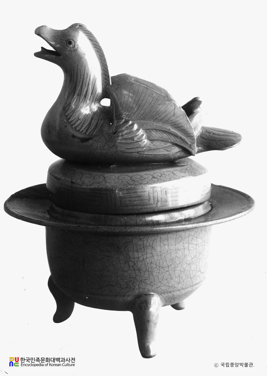 고려 도자 청자원앙향로