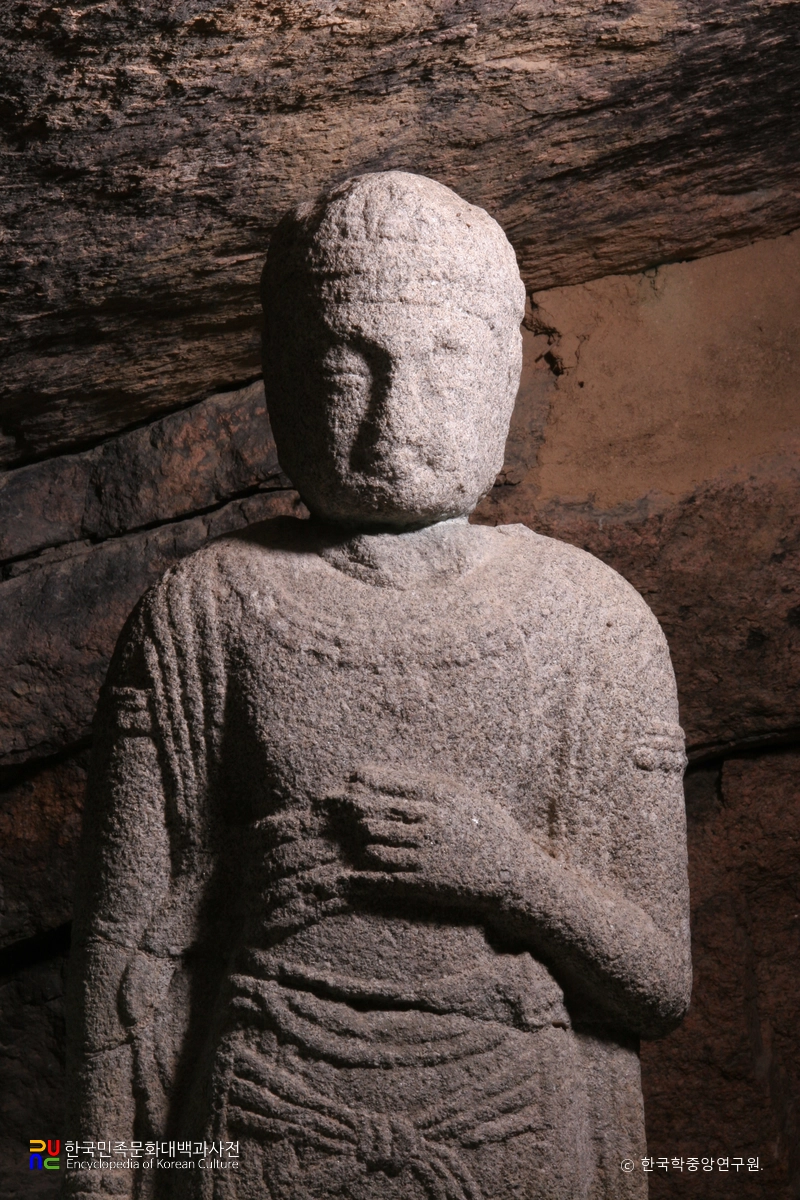 보은 비마라사 석조보살입상