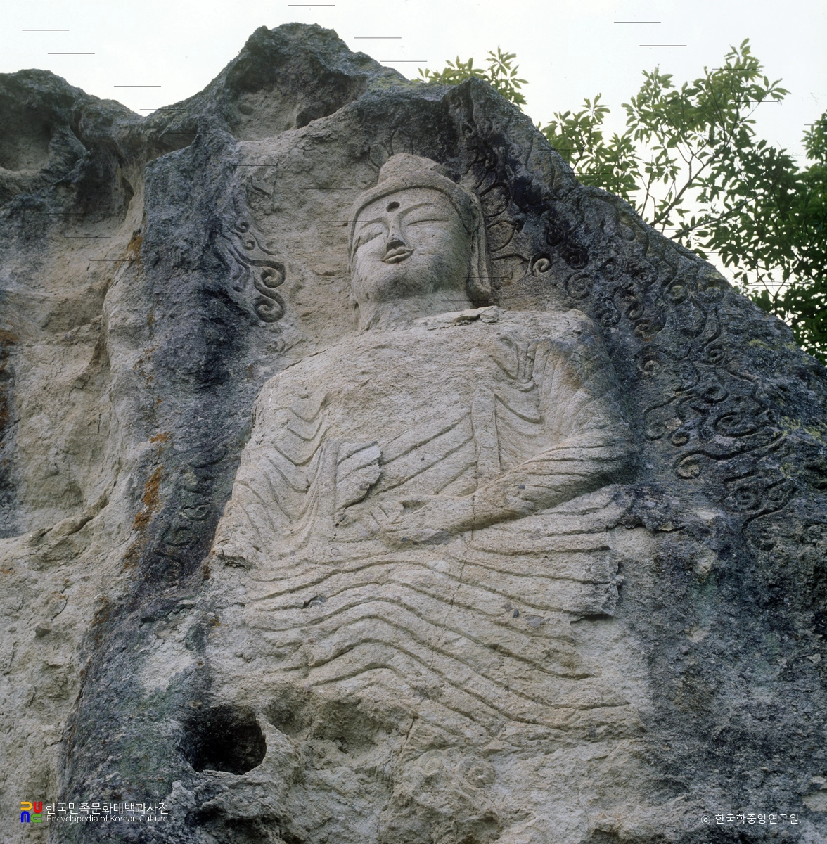 경주 골굴암 마애여래좌상
