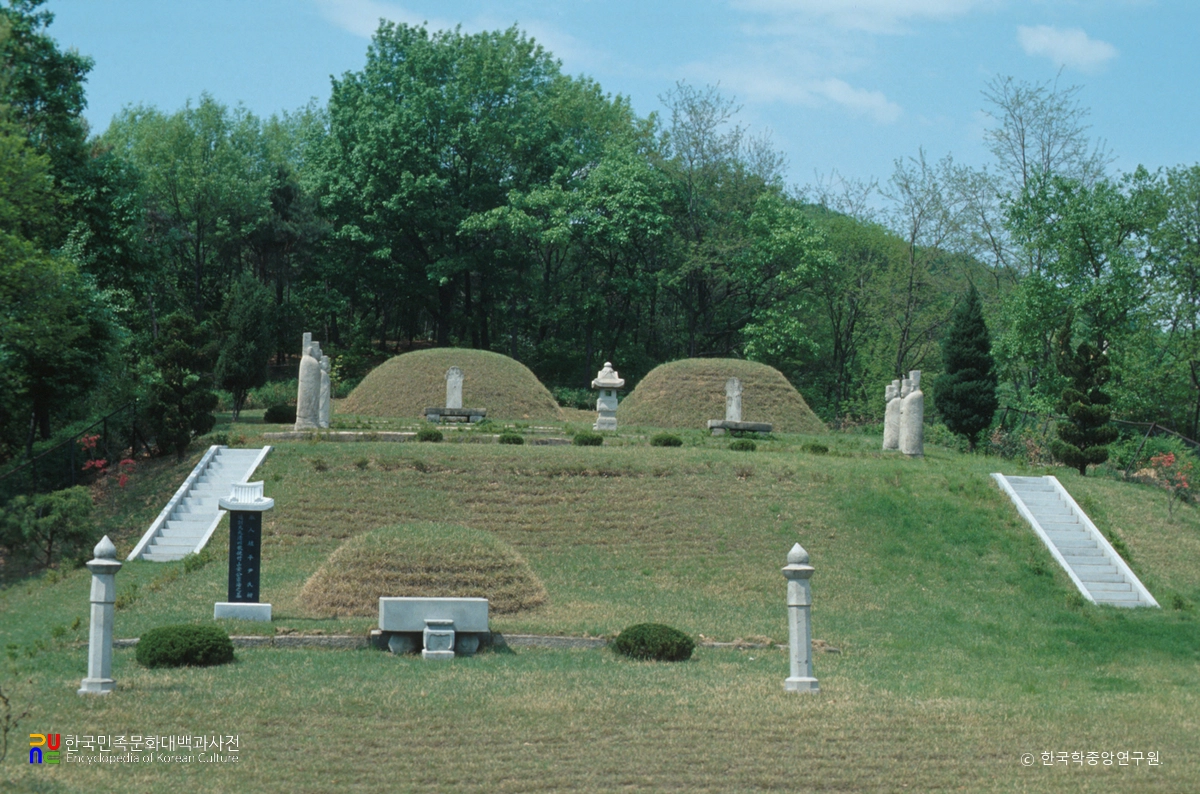 서울 양효공 안맹담과 정의공주 묘역 전경