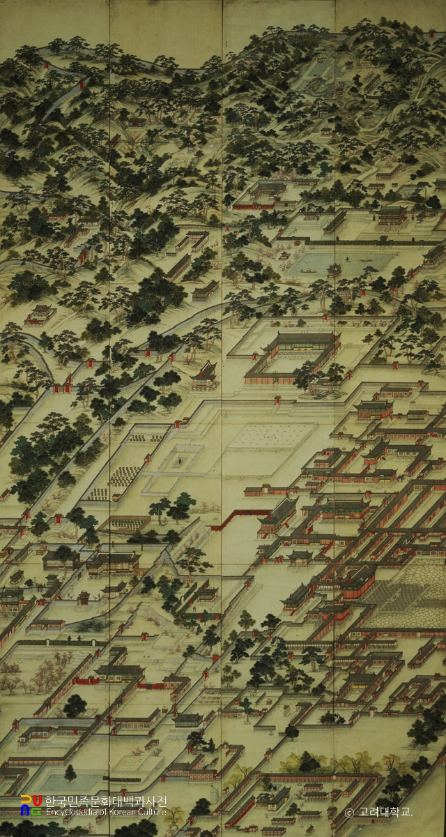 동궐도 부분 (5첩~8첩)