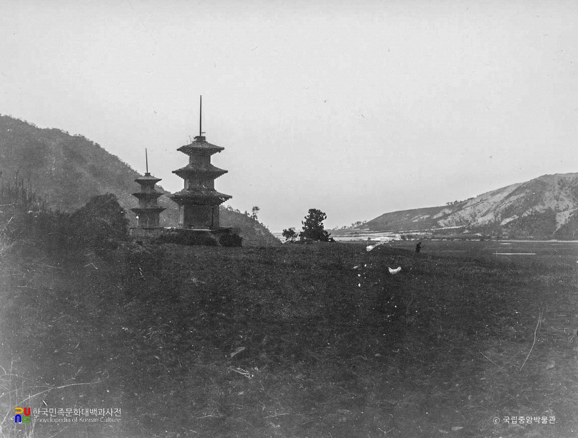 경주 감은사지 일대 동쪽 전경