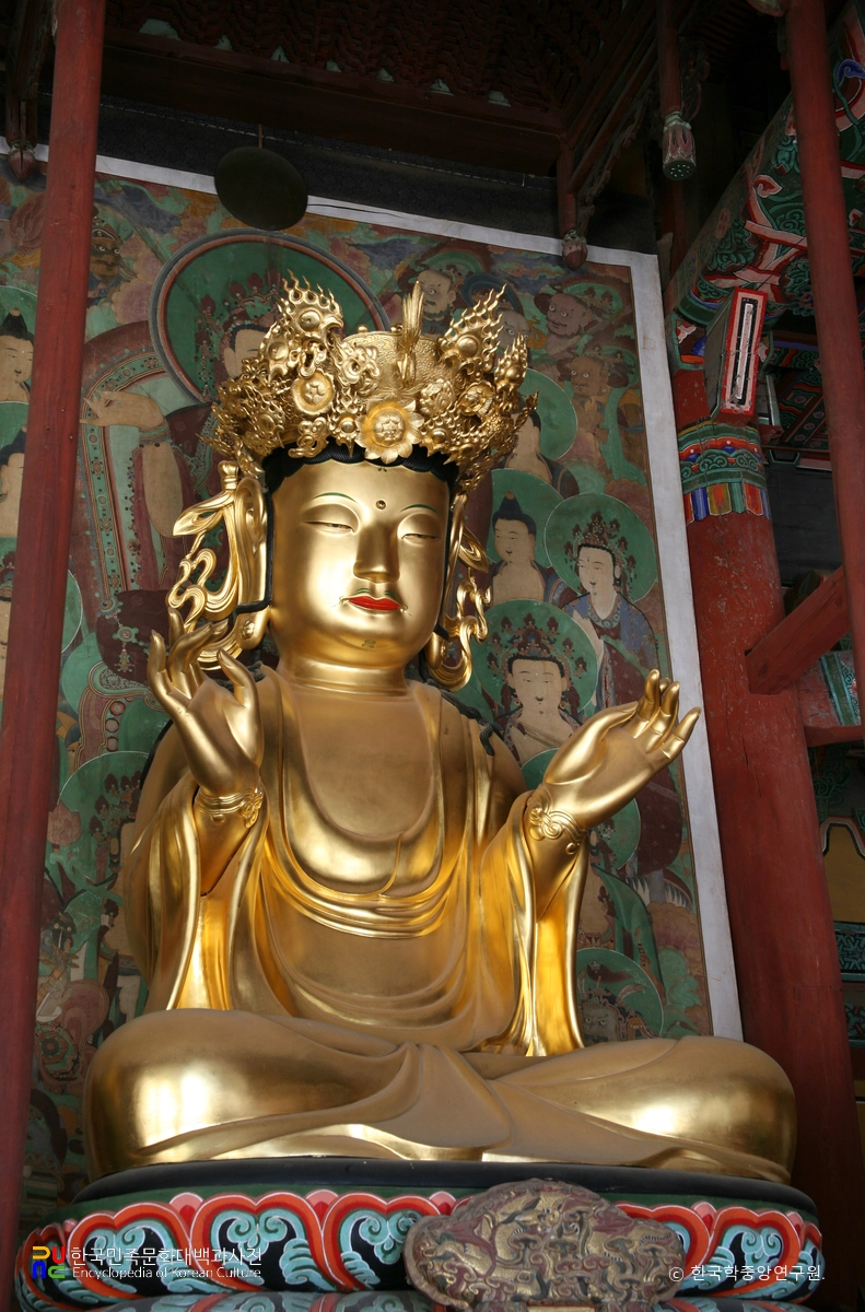 구례 화엄사 목조비로자나삼신불좌상 중 노사나