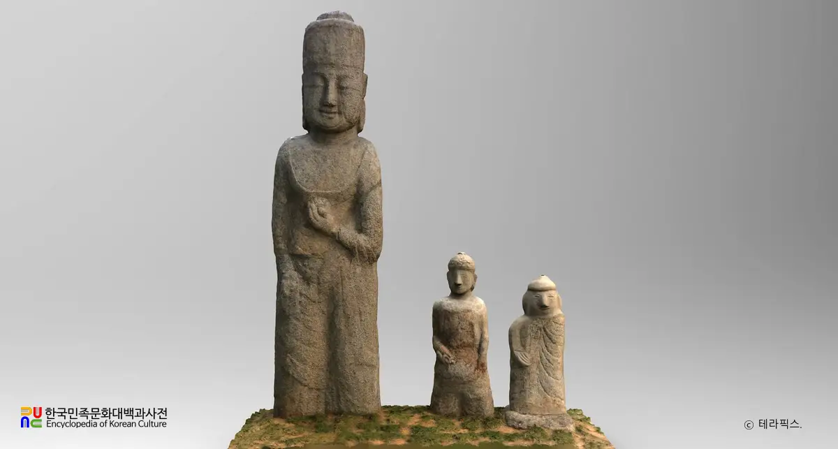 증평 남하리 석조미륵보살입상