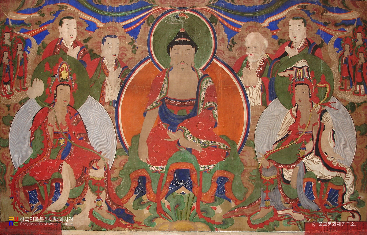 진해 정암사 아미타후불탱 및 초본