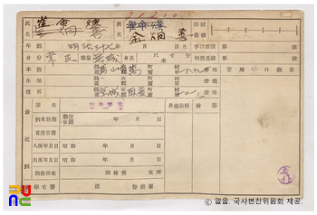 일제 주요감시대상 인물카드 김형선(金炯善)_01_후면